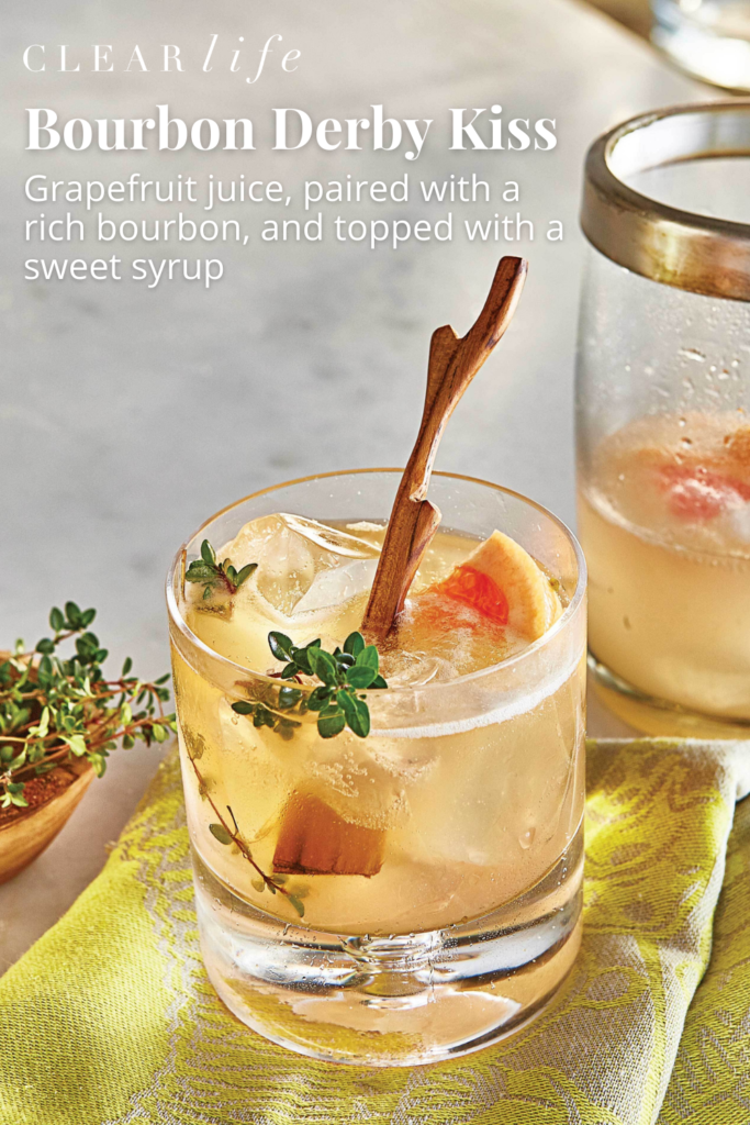 Are your kisses sweet or sour? Grapefruit juice, paired with a rich bourbon, and topped with a sweet syrup makes your evening cocktail dynamic affair.