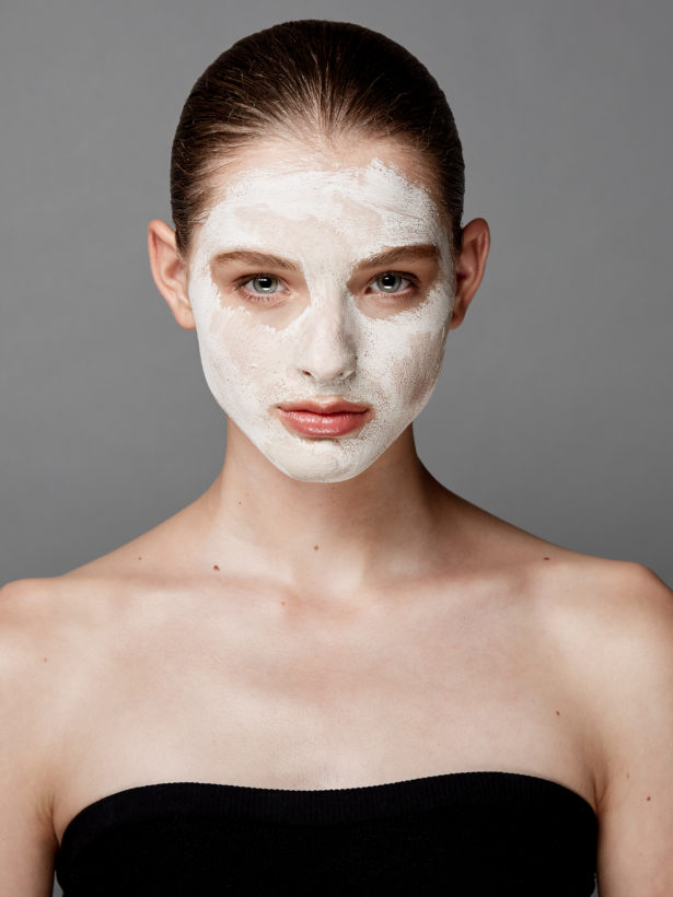 girl with face mask