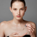 girl with face serum