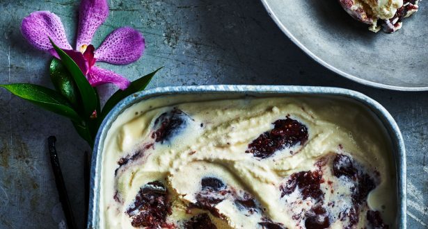 scoop of ice cream and container