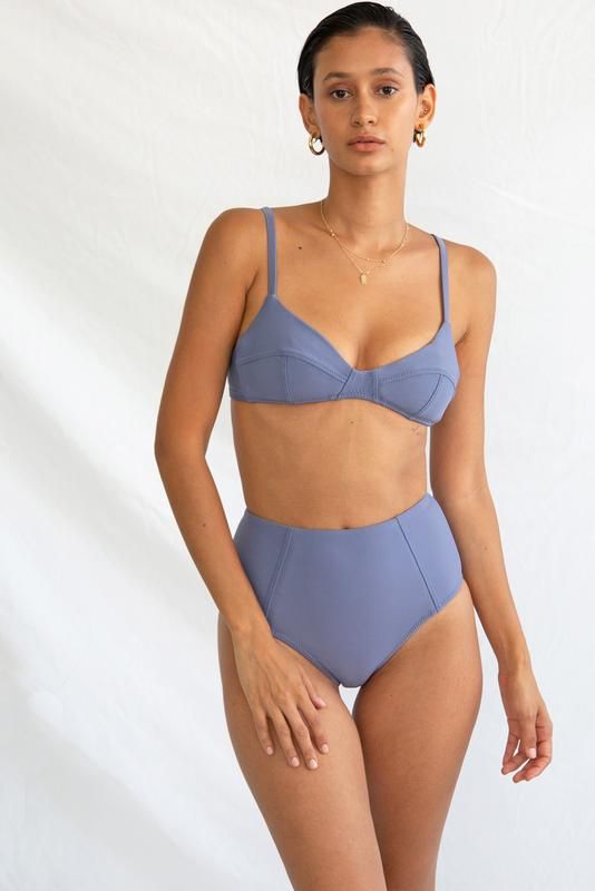 Purple eco-swimwear