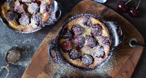Sweet Vegan Cinnamon Cherry Clafoutis
