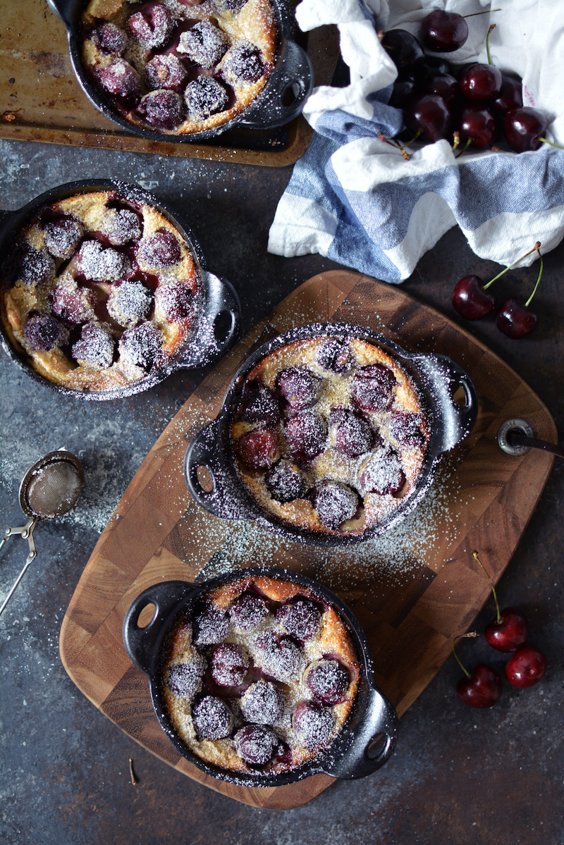 Sweet Vegan Cinnamon Cherry Clafoutis