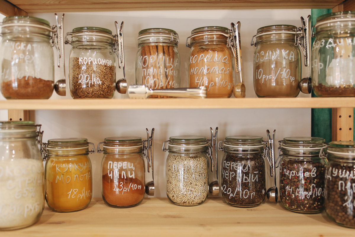 organized jars for the perfect pantry
