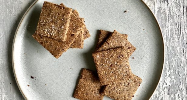 mixed nut and seed crackers